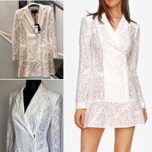 BCBGMaxAzria White Lace Mini Dress